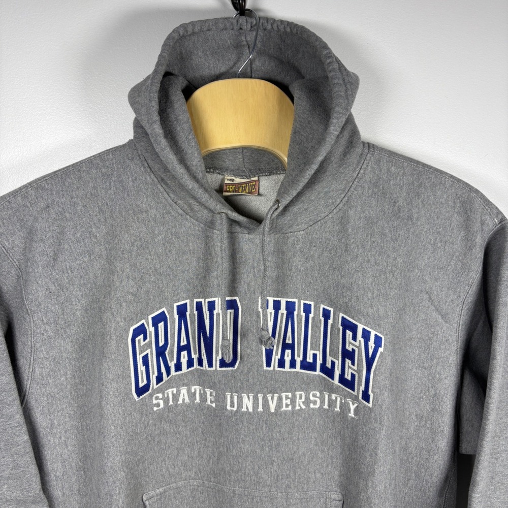 Vintage GVSU Grand Valley State University Hoodie Gray Mens XL